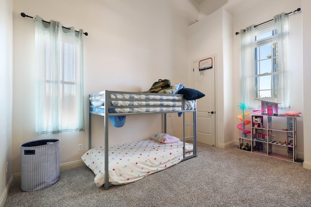 bedroom featuring carpet flooring