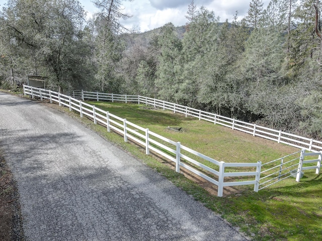 exterior space featuring a rural view