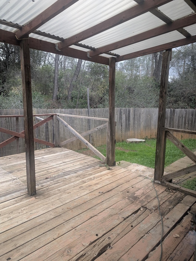 view of wooden terrace