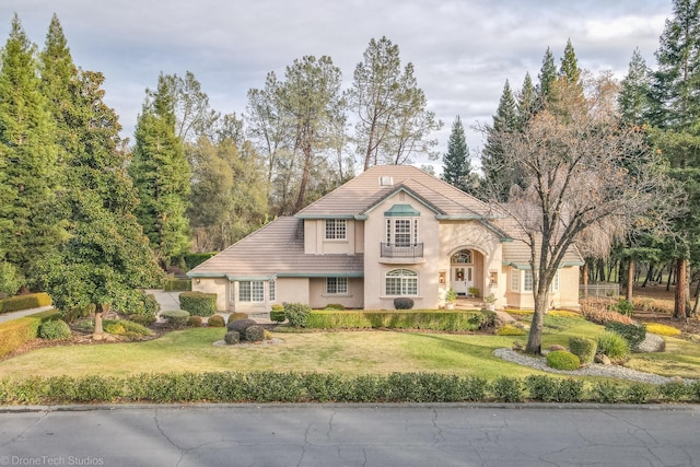 view of property with a front yard