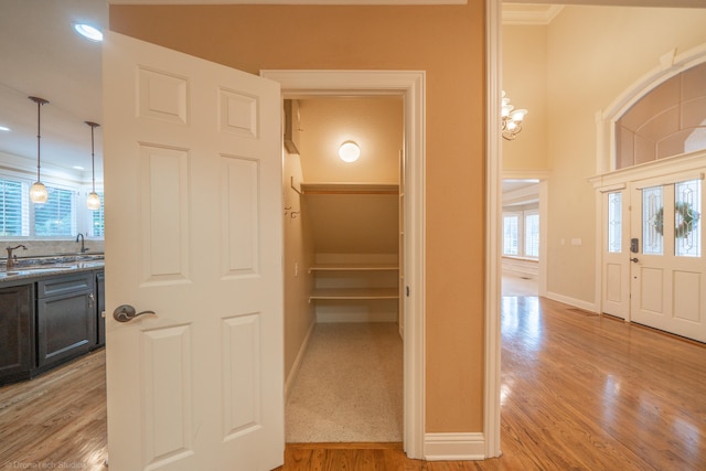 interior space with sink