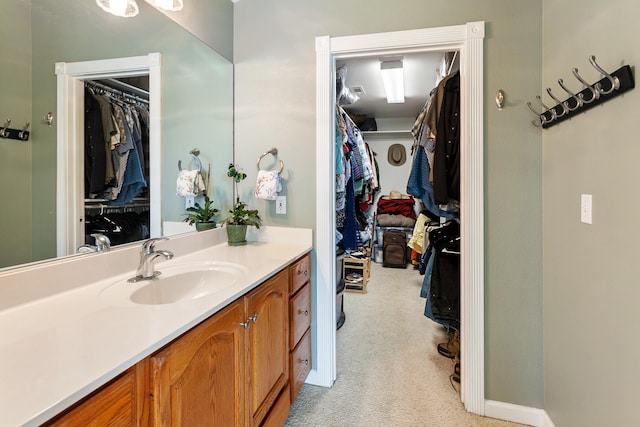 bathroom with vanity