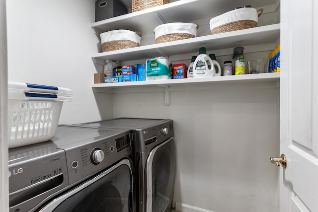 laundry area featuring independent washer and dryer