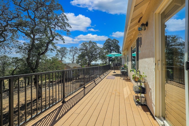 view of wooden terrace