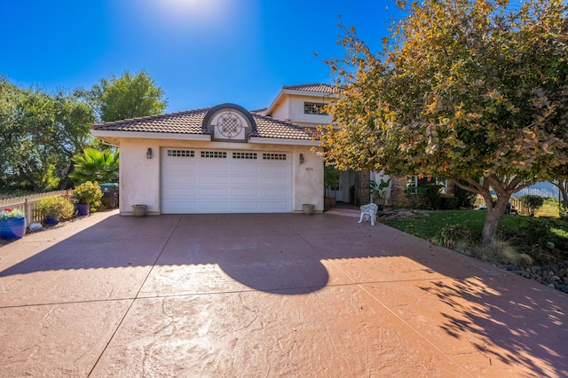 view of front facade with a garage