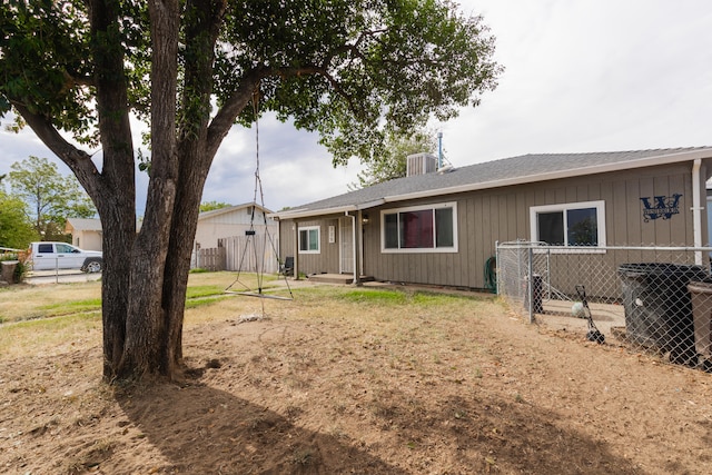 view of single story home