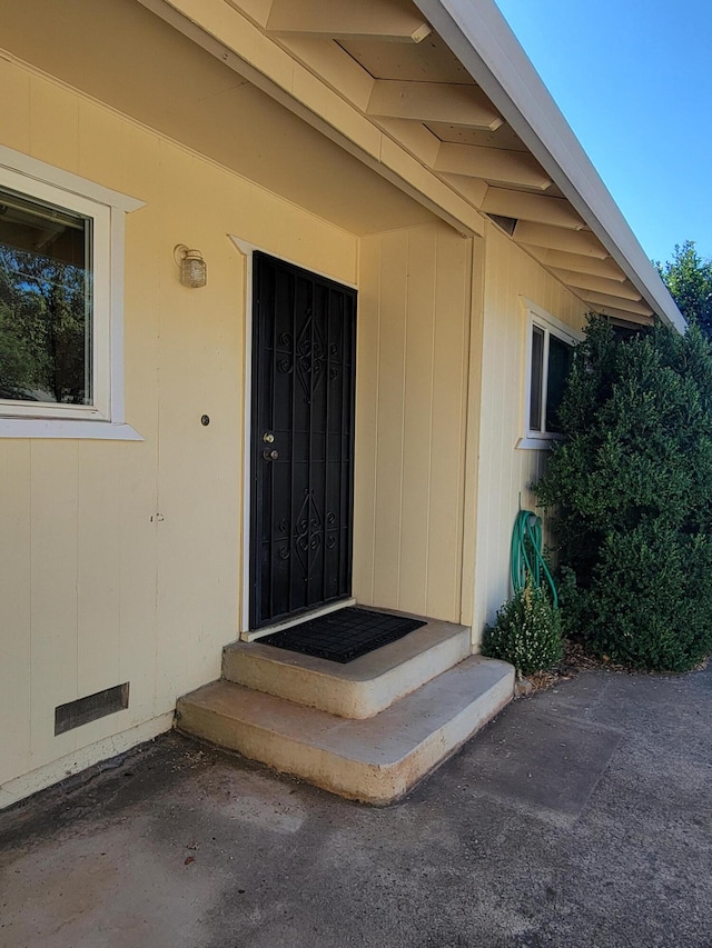 view of doorway to property