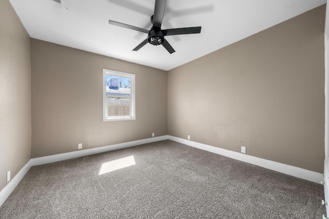 2648 Tremonto Rd, Anderson, CA 96007 - carpeted spare room featuring baseboards and a ceiling fan