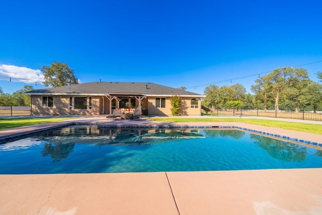 view of pool with a patio area