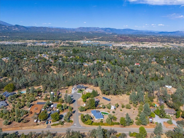 bird's eye view featuring a mountain view