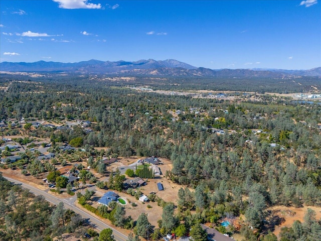 bird's eye view featuring a mountain view