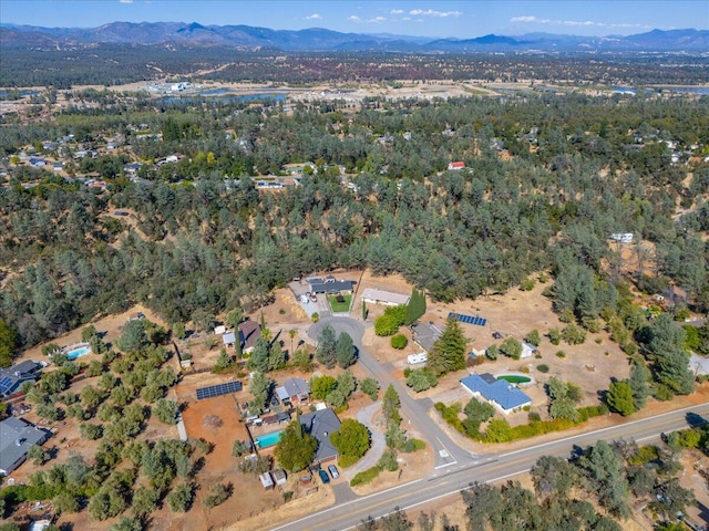 aerial view featuring a mountain view