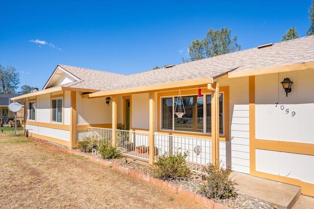 exterior space with covered porch