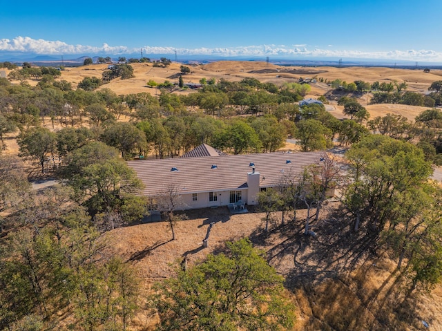 aerial view featuring a rural view