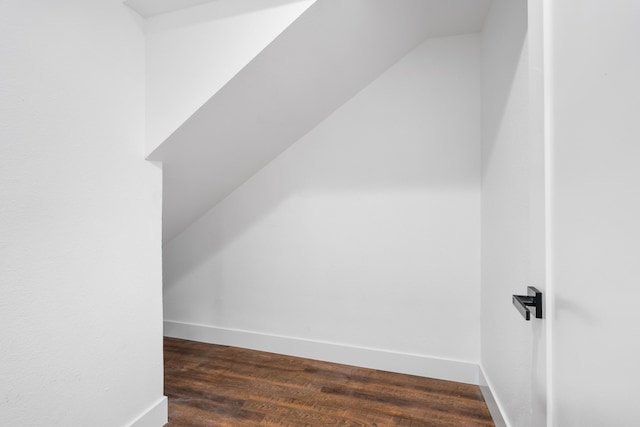 additional living space with dark hardwood / wood-style floors