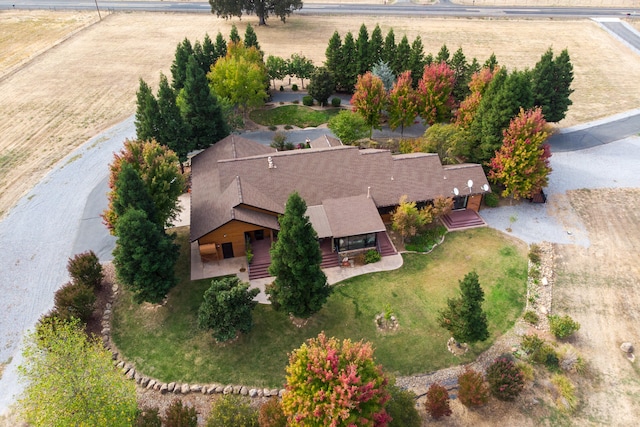 bird's eye view featuring a rural view