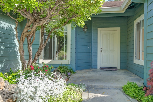 view of doorway to property