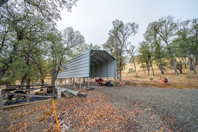 view of outdoor structure featuring a carport