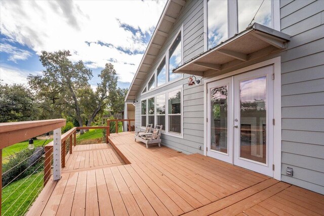 15540 China Rapids Dr, Red Bluff, CA 96080 - wooden deck featuring french doors