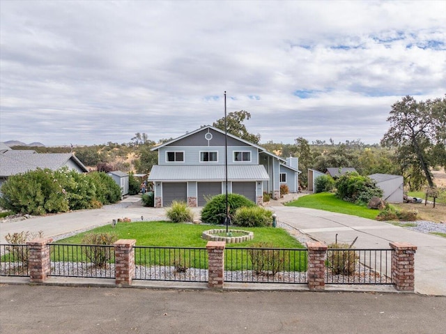 15540 China Rapids Dr, Red Bluff, CA 96080 - traditional-style home with concrete driveway, an attached garage, and metal roof