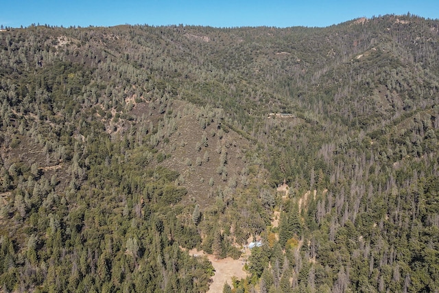 aerial view with a mountain view