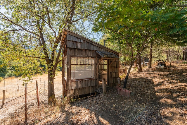 view of outdoor structure