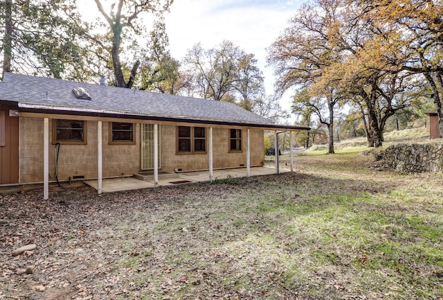 970 Branstetter Ln, Redding, CA 96001 - rear view of property featuring a patio area and roof with shingles