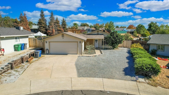 ranch-style home with a garage