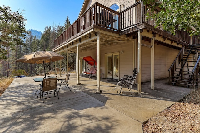 view of patio / terrace with a wooden deck