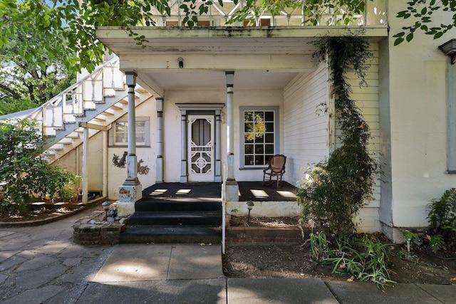 view of doorway to property