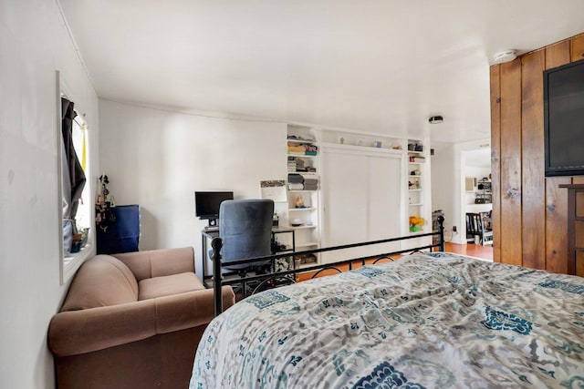 bedroom featuring wood-type flooring