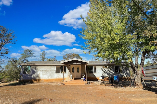 view of single story home