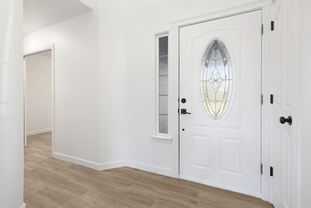 entryway featuring light wood-type flooring