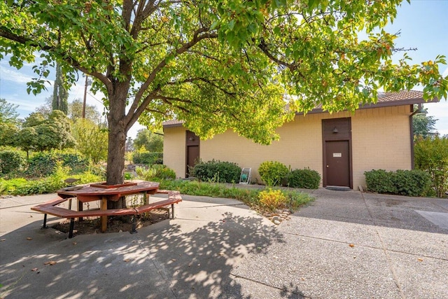 exterior space with a patio