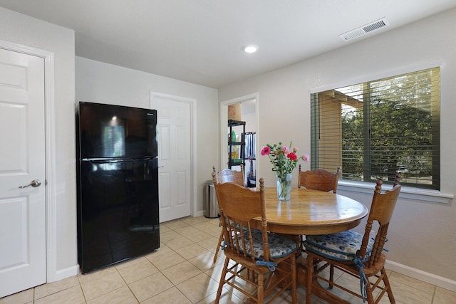 view of tiled dining area