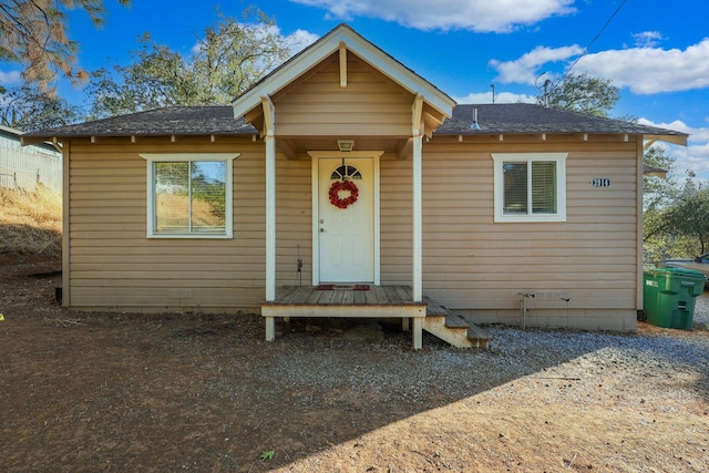 view of bungalow-style home