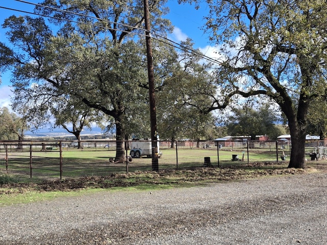 view of road featuring a rural view