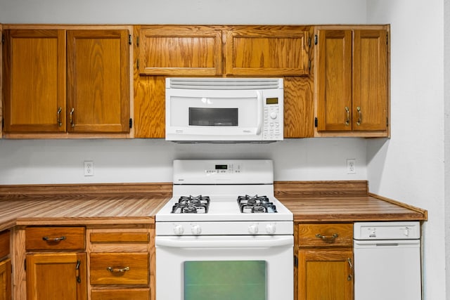 kitchen with white appliances