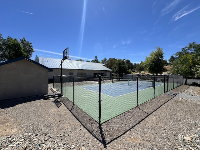 view of tennis court