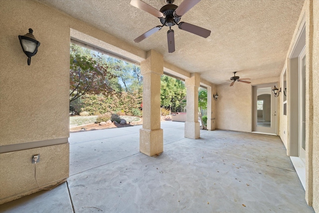 view of patio / terrace with ceiling fan