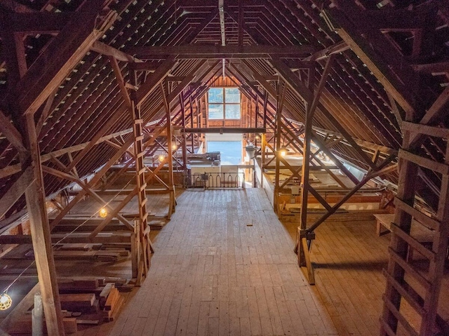 view of attic