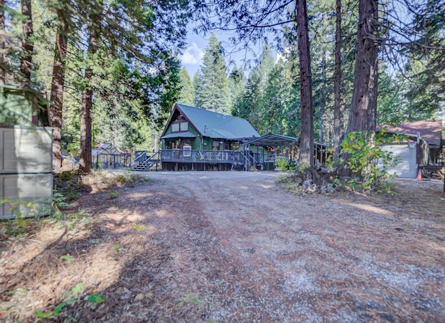 exterior space with a wooden deck