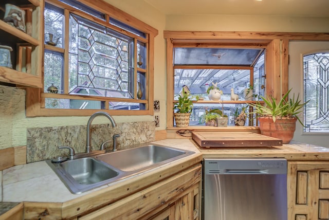 kitchen featuring dishwasher and sink