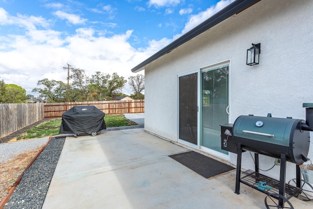 view of patio with grilling area