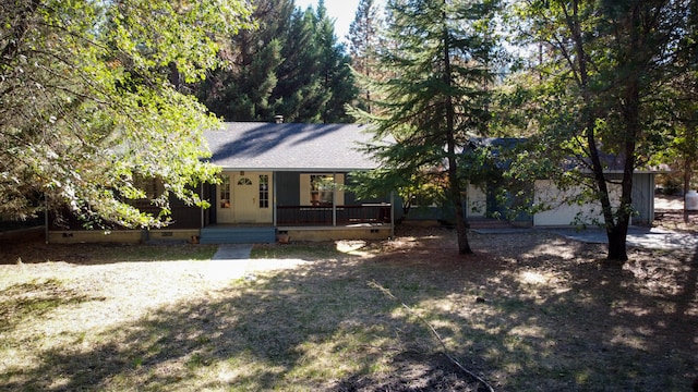 view of front of property with a porch