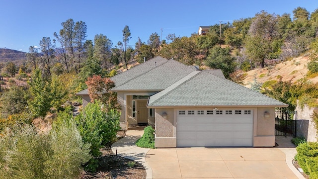 view of front facade with a garage