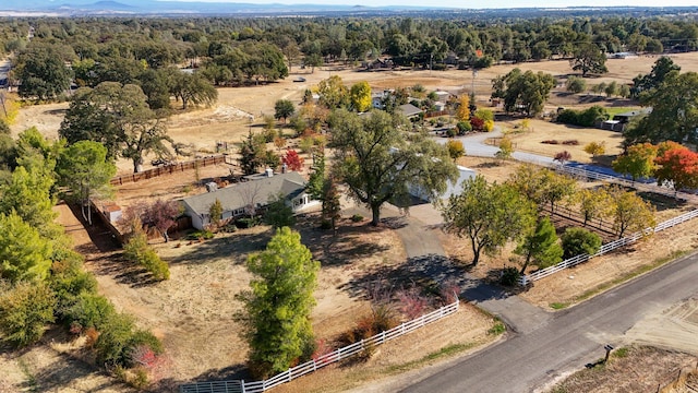 bird's eye view featuring a rural view