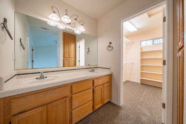 bathroom with vanity