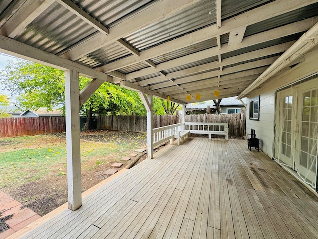 view of wooden terrace