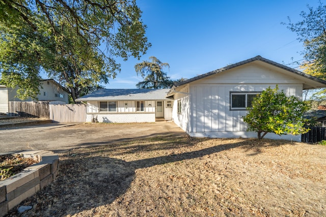 view of back of property